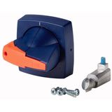 K2DB/P Rotary handle, 8mm, door installation, blue, padlock