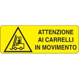 Rectangular danger sign - 350 x 125 mm