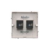 Touch panel 3 modules, Modul 1: 1 touch field, Module 2: 4 touch fields, Module 3: 4 touch fields, Fixing: horizontal, Silver mist