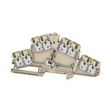 Multi-tier modular terminal, SNAP IN, dark beige, 2.5 mm², 800 V, Numb