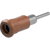 4 mm socket, round plug connection, mounting Ø 8.2 mm, brown, 64.3011-27