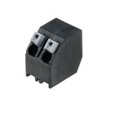 Printed circuit board terminals, 5.00 mm, Number of poles: 2, 135°, Solder pin length (l): 1.5 mm, black, PUSH IN with actuator, Clamping range, max. : 1.5 mm², Tube