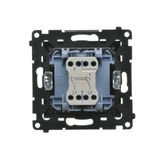 Double roller blindpush button 1-0-2, (module), Simon 24, IP20, 10A, champagne matt