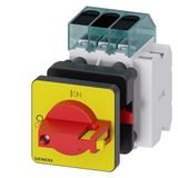 Switch disconnector 3LD3, Iu 40 A main control switch 3-pole + N
