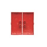 Double socket with earthing and shutters, Silver matt, metalic, 16A