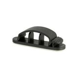 Self-adhesive cable holder, opening, UKSot-3, 3xØ9mm, color: black