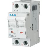 PL7-C50/2-DC Miniature circuit breaker (MCB), 50 A, 2p, characteristic: C, DC
