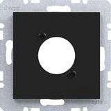 Centr.pl. voor XLR connector D-serie, A.x/C.x/S.1/B.x/Q.x/K.x zw. gl.