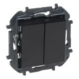 2-GANG ONE-WAY SWITCH BLACK