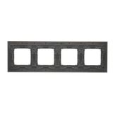 Double equipontential socket, black matt