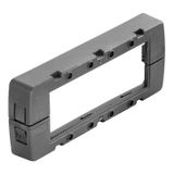 Frame, Cabtite (cable entry system), Polyamide, glass fibre-reinforced, Deep black, Height: 64 mm, Width: 153 mm, Depth: 24.2 mm, -40 °C…120 °C, IP66