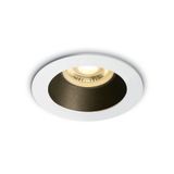 WHITE GU10 10W MATT BLACK REFLECTOR DARK LIGHT