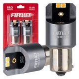 LED CANBUS PRO series PY21W 4x3030 SMD Amber 12V 24V AMIO-03584