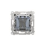 Double socket outlet with eaerthing and shutters - for Premium frames, (module), 16A, 250V, Screw, Gold matt, metalic
