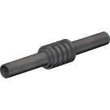 Connecting coupling, 4 mm socket to 4 mm socket, black, CAT II, 66.9123-21