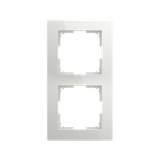 Cover frame 2-gang alpine white - Basic55
