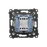 Two-way switch with LED illumination without pictogram - separate backlight for each key, (module), Simon 24, IP20, 10AX, white