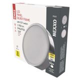 LED surface luminaire NEXXO, round, silver, 21W, with change CCT