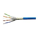 F/FTP Cable Cat.6a, 4x2xAWG23/1, 500MHz, LS0H-3, Dca, blue (The price is shown without markup on metals. Request a quote for accurate information)