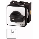 T0-1-8295/E Changeover switches, T0, 20 A, flush mounting, 1 contact unit(s), Contacts: 2, 45 °, momentary, Without 0 (Off) position, With spring-return to 1, 1