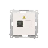 Single fiber optic socket, white matt