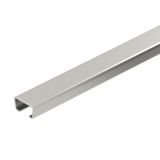 Profile rail unperforated, slot 16.5mm 2000x35x18 Stainless steel A2 1