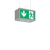 RECHTECK, 4,5 W, aluminium, on/off Pendant luminaires, L 250 B 125 H 1