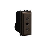 L.NOW - SOCKET 2P+E 10A 250VAC BRONZE