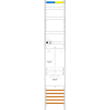 Meter field VZ6-16-HSS, H=1350mm, 1 field, 1-3.HZ 16mm², 1 HSS, Vert. 2r (VZ6-16-HSS)