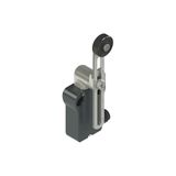 Modular prewired switch with adjustablelength straight metal revolving lever diam. 20 roller