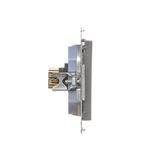 Single plug socket for the IP44 version with Schuko earthing - without frame gasket - transparent flap, beige, 16A