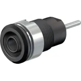 4 mm socket, round plug connection, mounting Ø 12.2 mm, CAT III, red, 49.7048-22