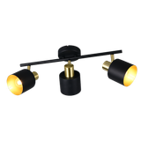 Eva spotlight 3-pc E14 black/gold