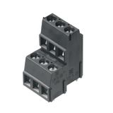 Printed circuit board terminals, 5.08 mm, Number of poles: 6, 90°, Solder pin length (l): 3.5 mm, tinned, black, Clamping yoke connection, Clamping range, max. : 2.5 mm², Box