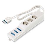 3-OUTLET SOCKET WITH CABLE AND PLUG