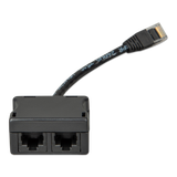 RJ45-splitter 1xRJ45 male/15cm cable/2xRJ45 female