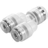 NPQP-Y-Q6-Q4-FD-P10 Push-in Y-connector