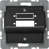 Duplex-SC fiber optic support, lumina, black