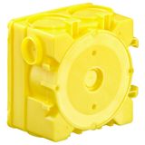 Conc. constr. B² one-gang junction box with plaster skin