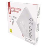 LED panel VIXXO 185×185 square, built-in, white, 19 W neutral wh.