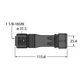 1 1/8'' Round connector Female Connector, Straight   B71121-0/21