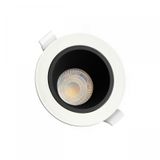 FIALE CORE ANTI-GLARE GU10 IP20 FI95X46MM WHITE BLACK ROUND