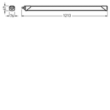Weather-proof luminaires Deveo Fit Diffuser Grey other ETDD 32W 4000lm Lambertian (L) IP69K IK03 3 SDCM 7542051