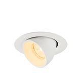 NUMINOS© GIMBLE XS, recessed CL 3000K, 20ø, IP20, round wh