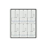 Meter box insert 2-rows, 6 meter boards / 16 Modul heights