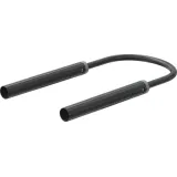 Safety measuring lead with (4 mm lamella plug, straight) to (4 mm lamella plug, straight), 0.5 m, black, PVC, 2.5 mm², CAT II, 66.1056-05021