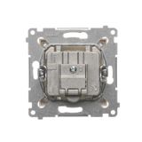 "Light" push button with LED indicator light, (module), 10AX, quick connection, Bronze matt, metalic