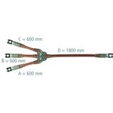 Three-pole earthing and short-circuiting cable 35mm² with crimped cabl