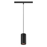 NUMINOS® S 48V TRACK DALI, pendant light, black / black, 16W, 970lm, 2700K, CRI90, 40°