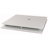 XTSZPTAV4-W1000 Top plate, ventilated, W=1000mm, IP42, grey